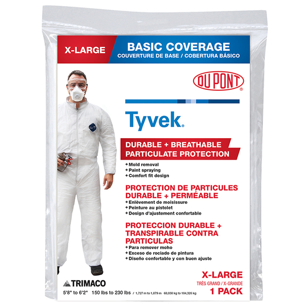 Trimaco X-Large DuPont, Tyvek Disposable Coverall 14123